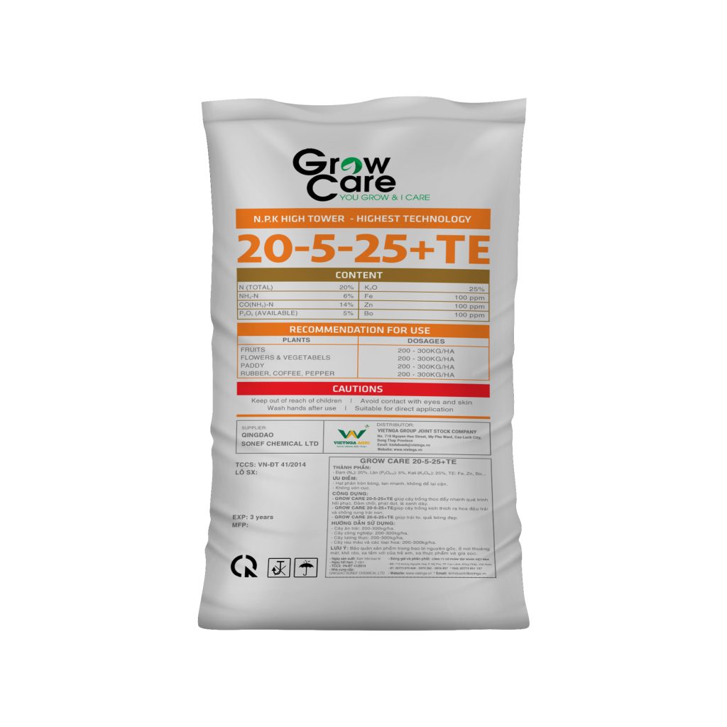 Phân bón NPK 20-5-25 TE