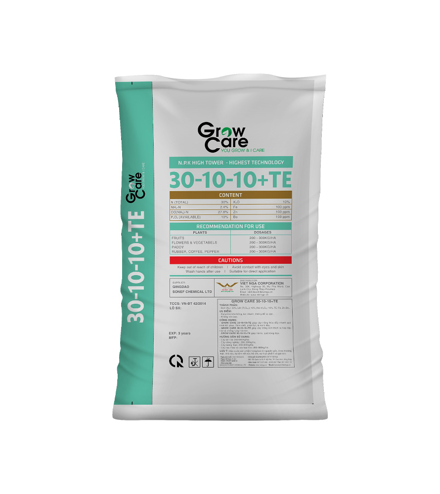 phân bón NPK 30-10-10 TE 25kg