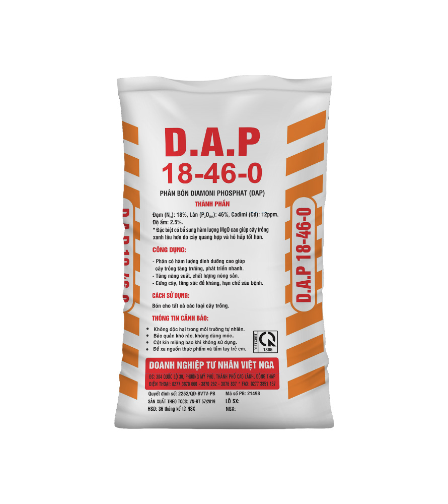 DAP 18-46-0 VIỆT NGA Sọc cam MS