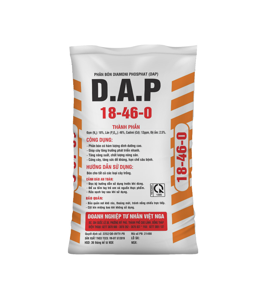 Phân bón DAP 18 - 46 - Phân Bón Việt Nga