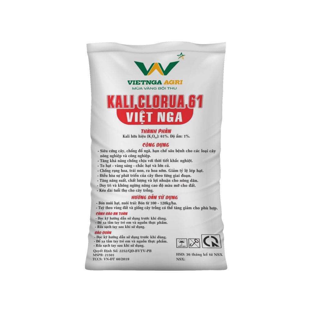 Phân Kali Clorua 61 của Việt Nga