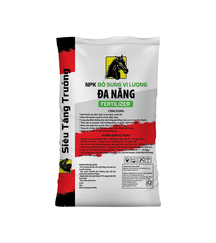 Phân bón NPK 20-15-7+TE (Đa Năng) Việt Nga