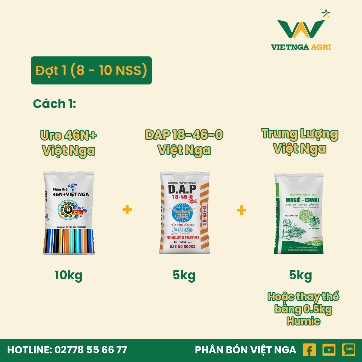 cách 1 bón phân đơn đợt 1