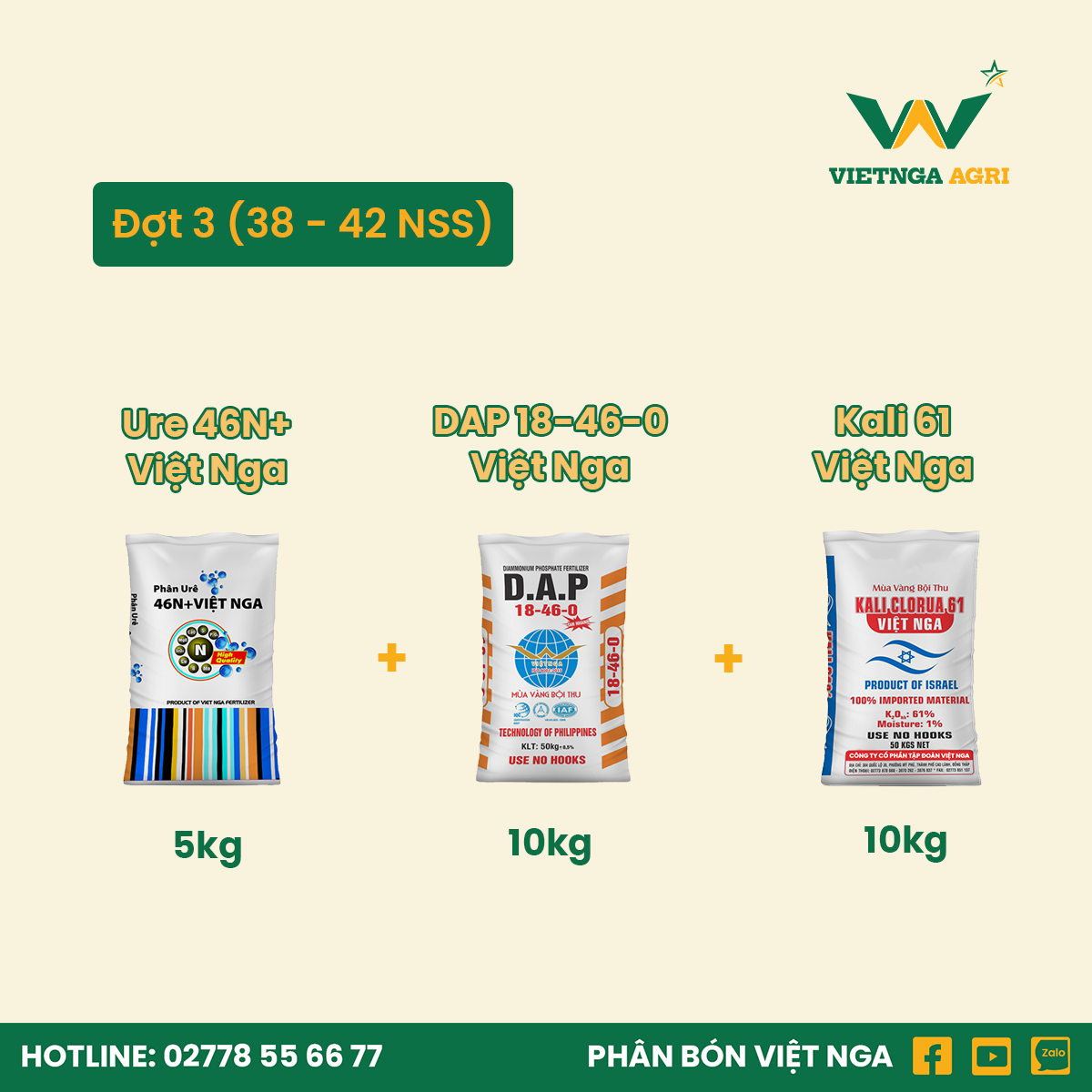 bón phân đơn đợt 3 việt nga