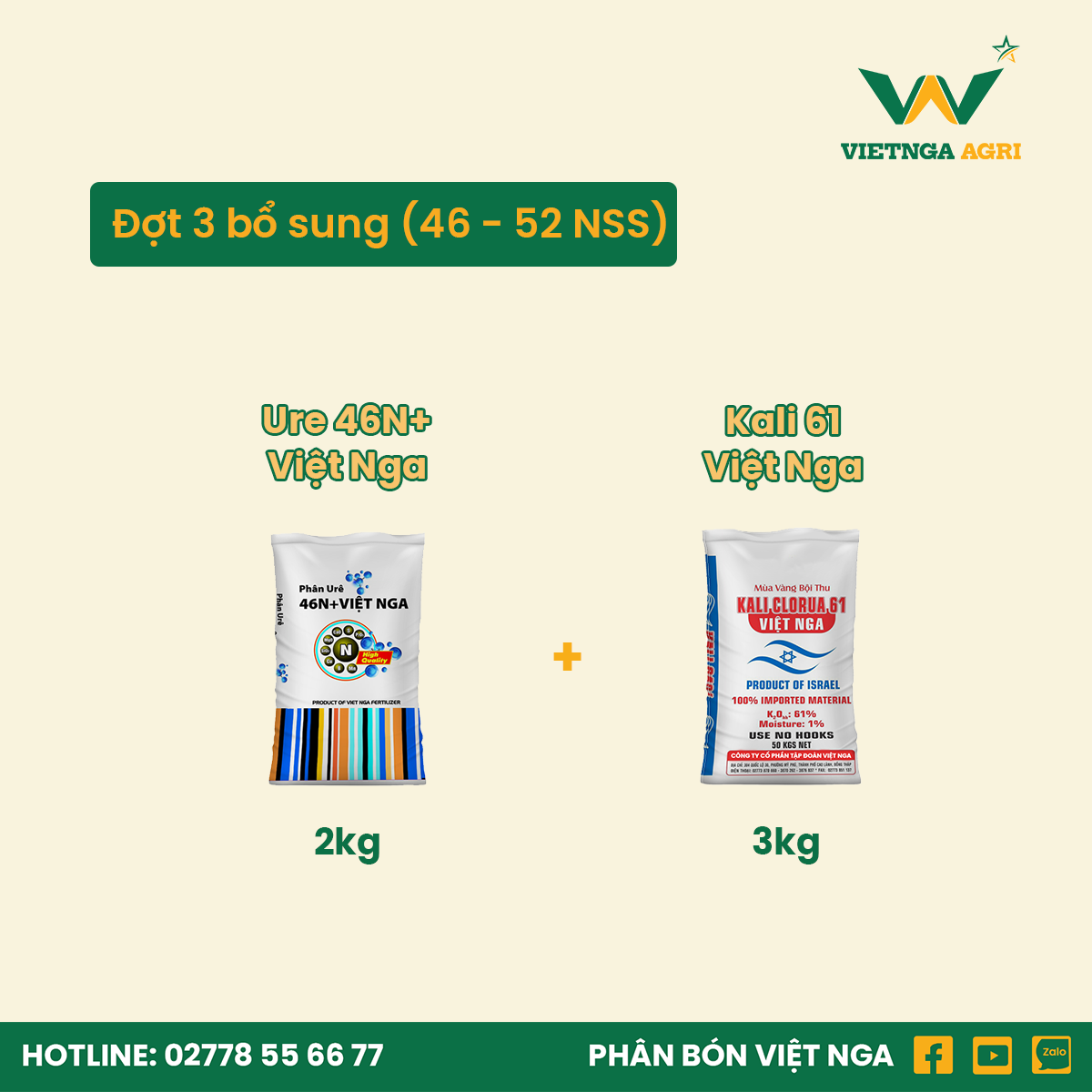 bón phân đơn đợt 3 bổ sung việt nga