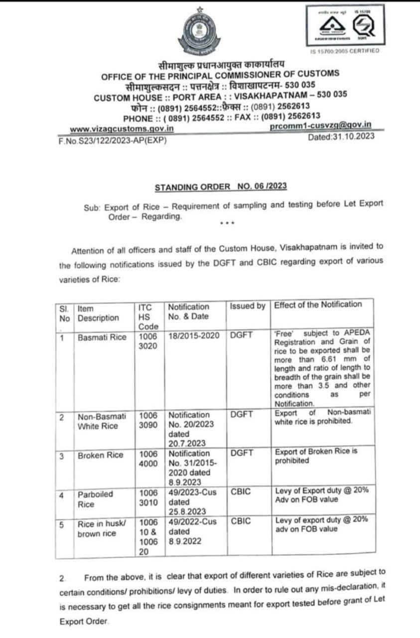 lệnh ngưng xuất khẩu gạo