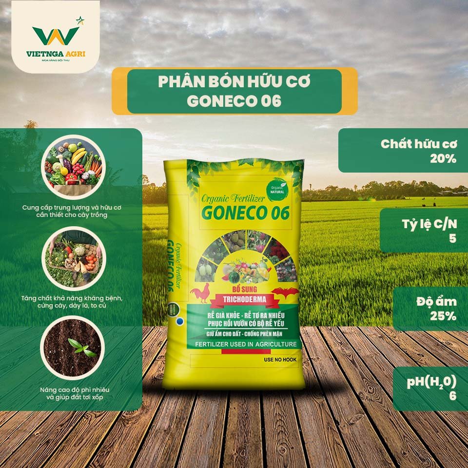 Phân hữu cơ Goneco 06 cho cây sầu riêng